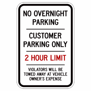 NO OVERNIGHT PARKING 【BSPA16】