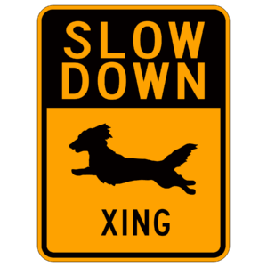 SLOW DOWN XING 24”×18”【BSPE08-1】