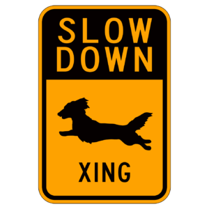 SLOW DOWN XING 18”×12”【BSPE08-2】