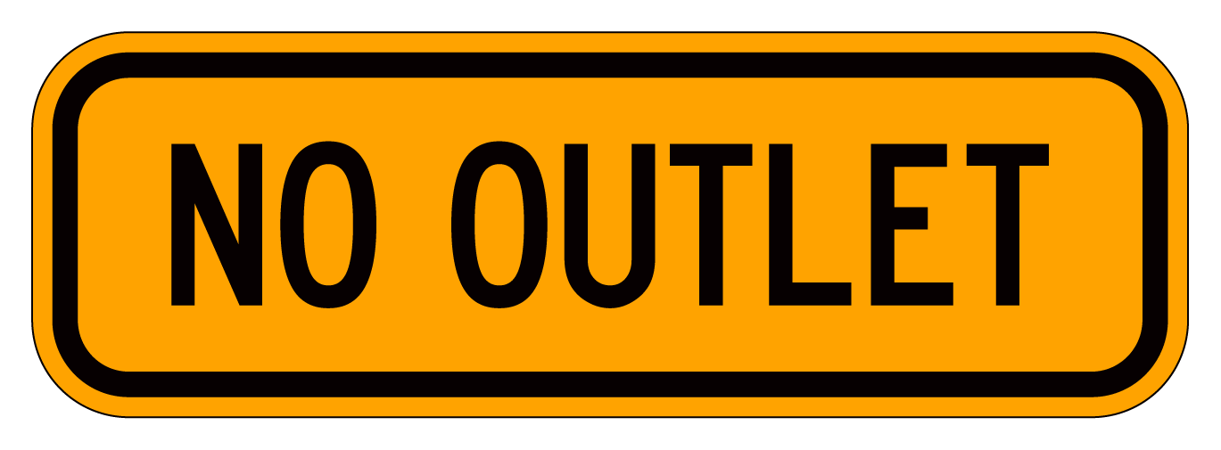 USAストリート看板　NO OUTLET NO OUTLET【BSRT13】 | アメリカンデザインの看板で、あなたのスペース