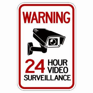 WARNING 24HOUR VIDEO SURVEILLANCE【BSSE11】