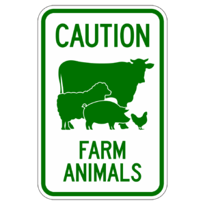 CAUTION FARM ANIMALS 【BSPE05】カラー