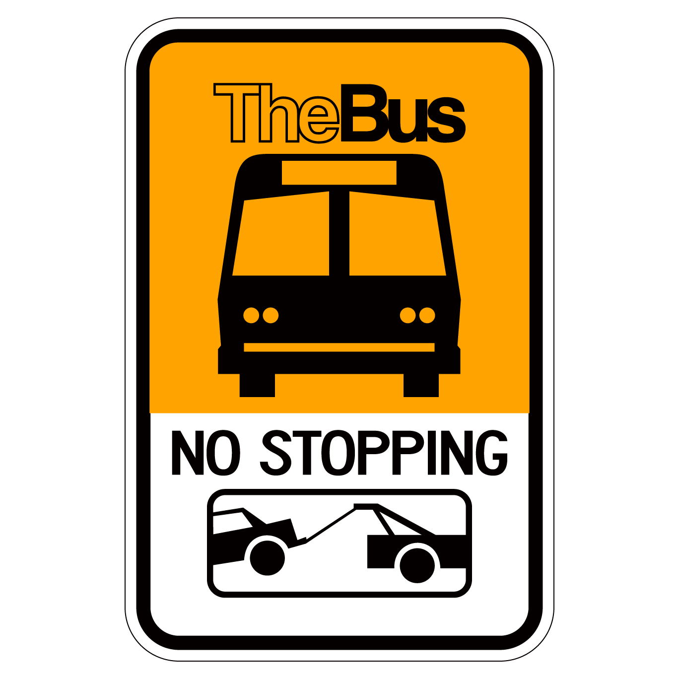 BUSSTOPS - バス停デザイン The Bus NO STOPPING【BSRT09】 | アメリカンデザインの看板で
