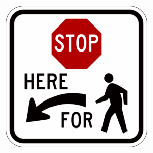 STOP HERE FOR PEDESTRIAN LEFT【BSRT19】