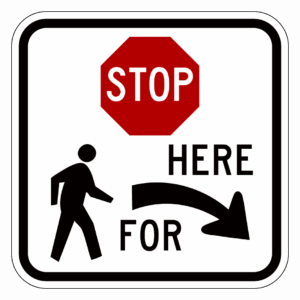 STOP HERE FOR PEDESTRIAN RIGHT【BSRT20】