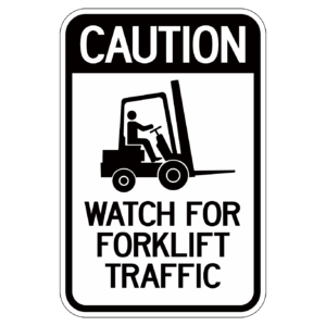 CAUTION WATCH FOR FORKLIFT TRAFFIC【BSSP13】カラー