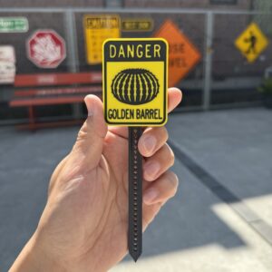 オリジナルプランツタグ 『ゴールデンバレル』(金鯱サボテン)