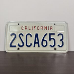カリフォルニア州　2SCA653　USED　ライセンスプレート