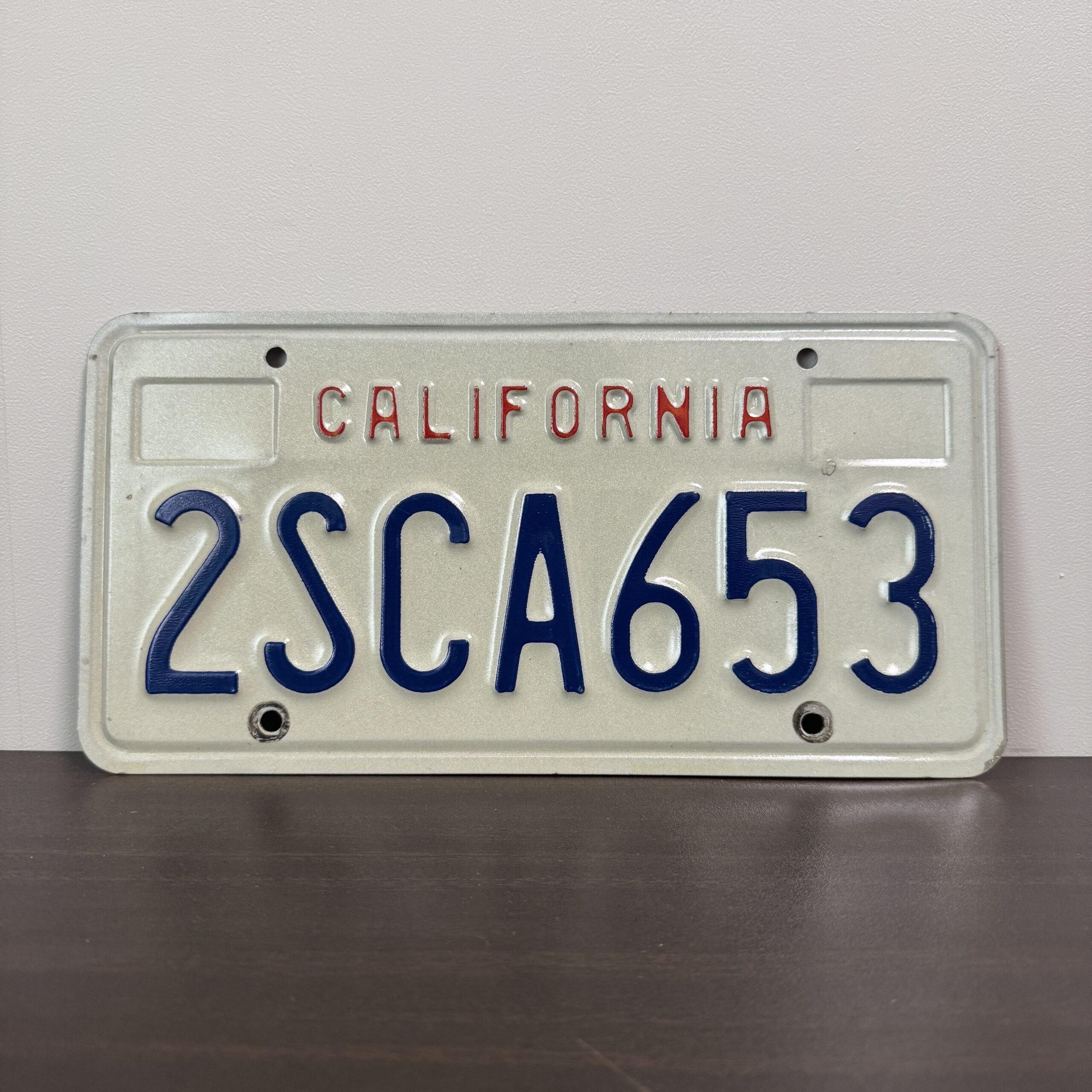 カリフォルニア州 2SCA653 USED ライセンスプレート