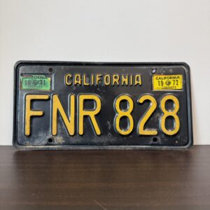 【激レア】カリフォルニア州　FNR828　USED　ライセンスプレート
