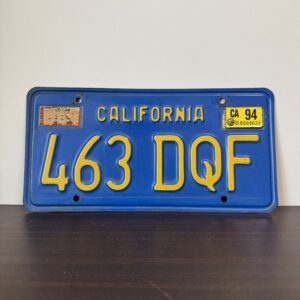 【激レア】カリフォルニア州　463DQF　USED　ライセンスプレート
